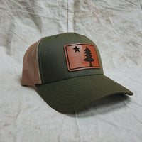 Maine Flag Leather Patch Hat